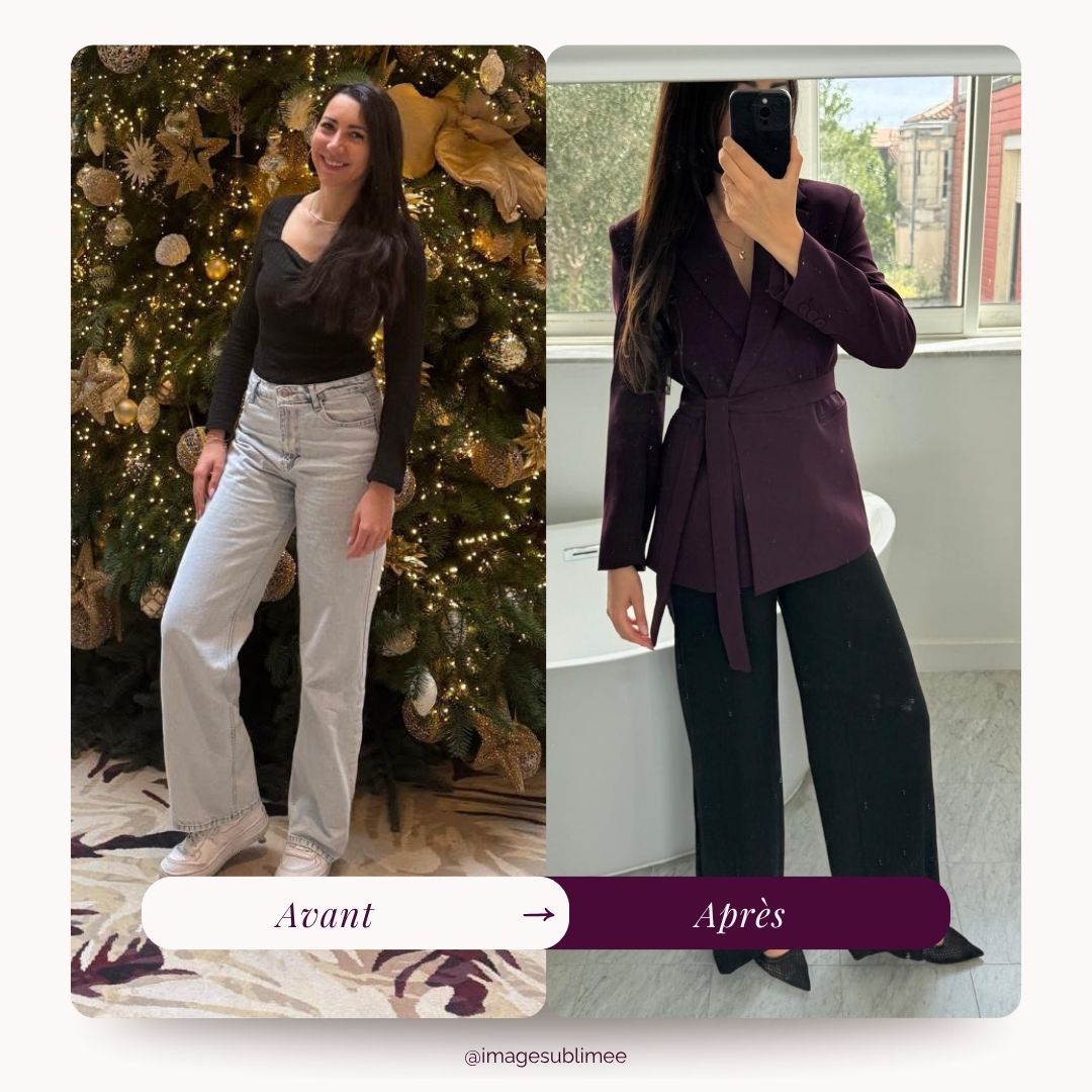 Avant et après d'une cliente accompagnée